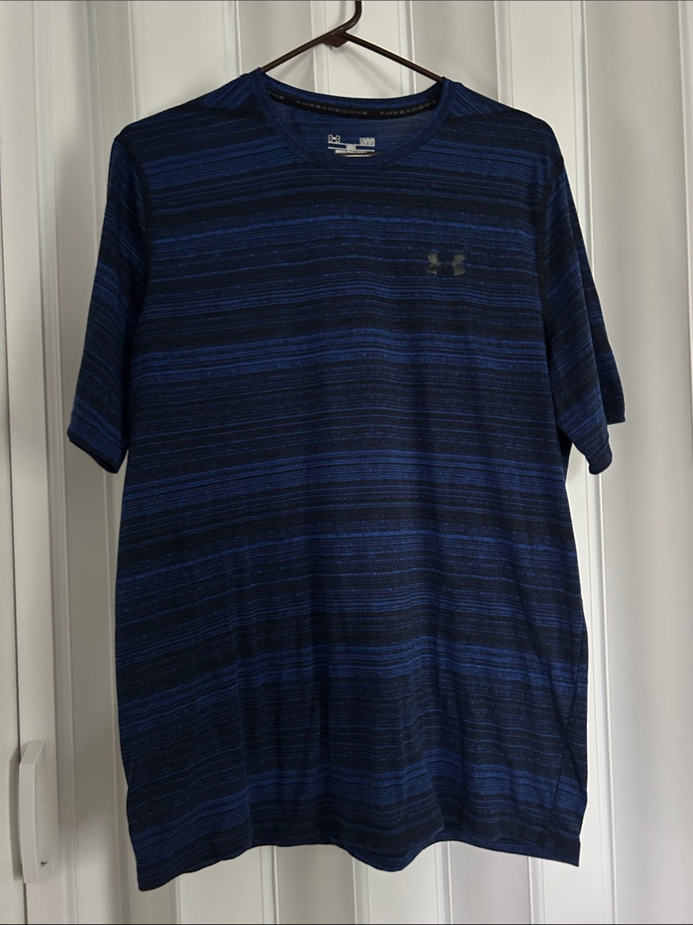 Under Armour Striped T-Shirt Blue/Black, Men's L